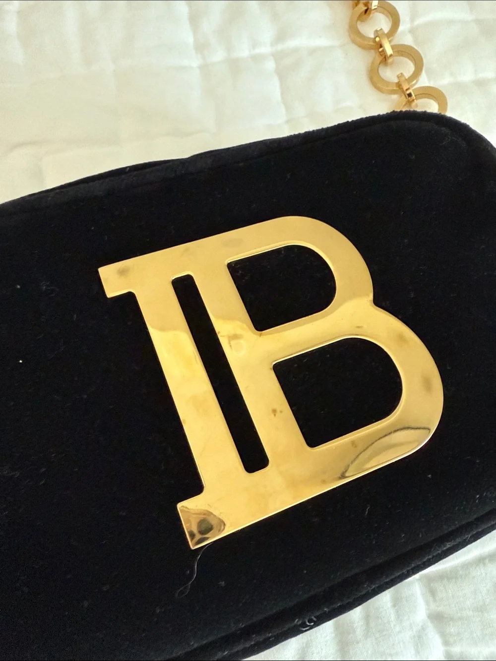 Balmain camera velvet